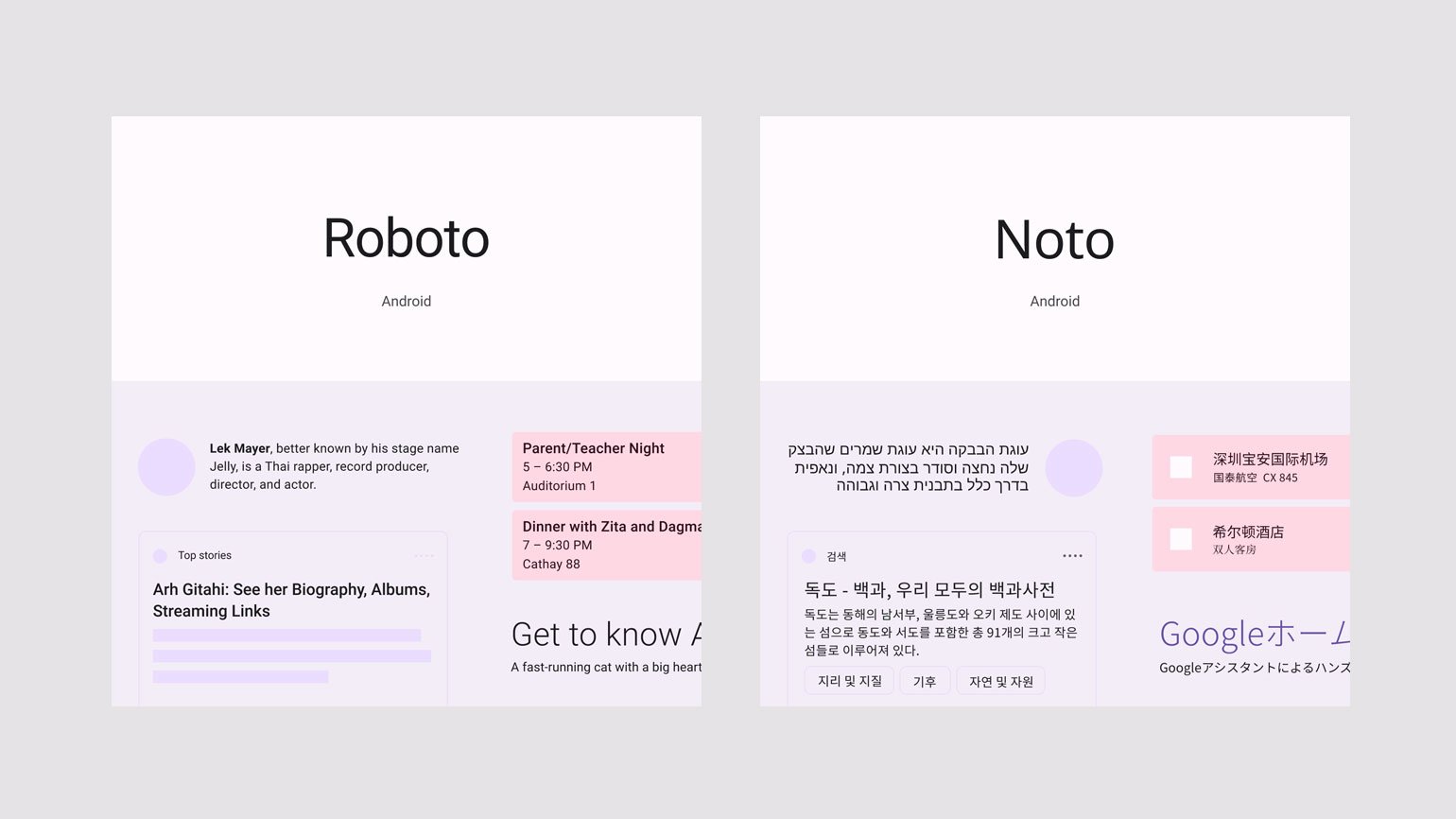  Гайдлайн Android: системные шрифты Roboto и Noto