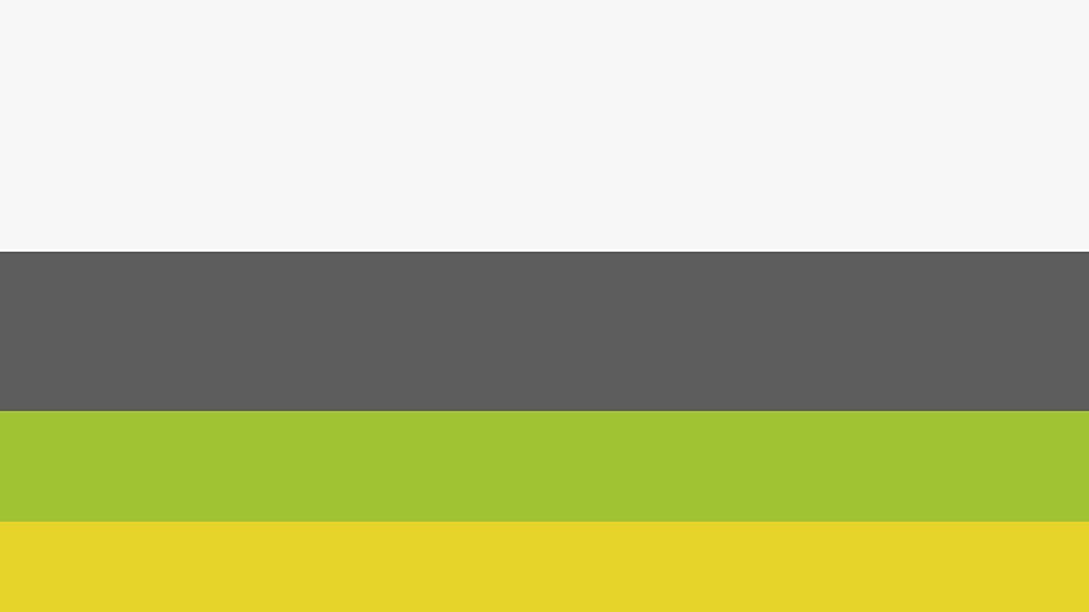 цветовая схема с жёлтым, зелёным, тёмно-серым и холодным белым 