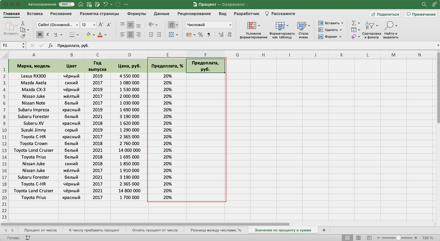 Как посчитать проценты в Excel / Skillbox Media