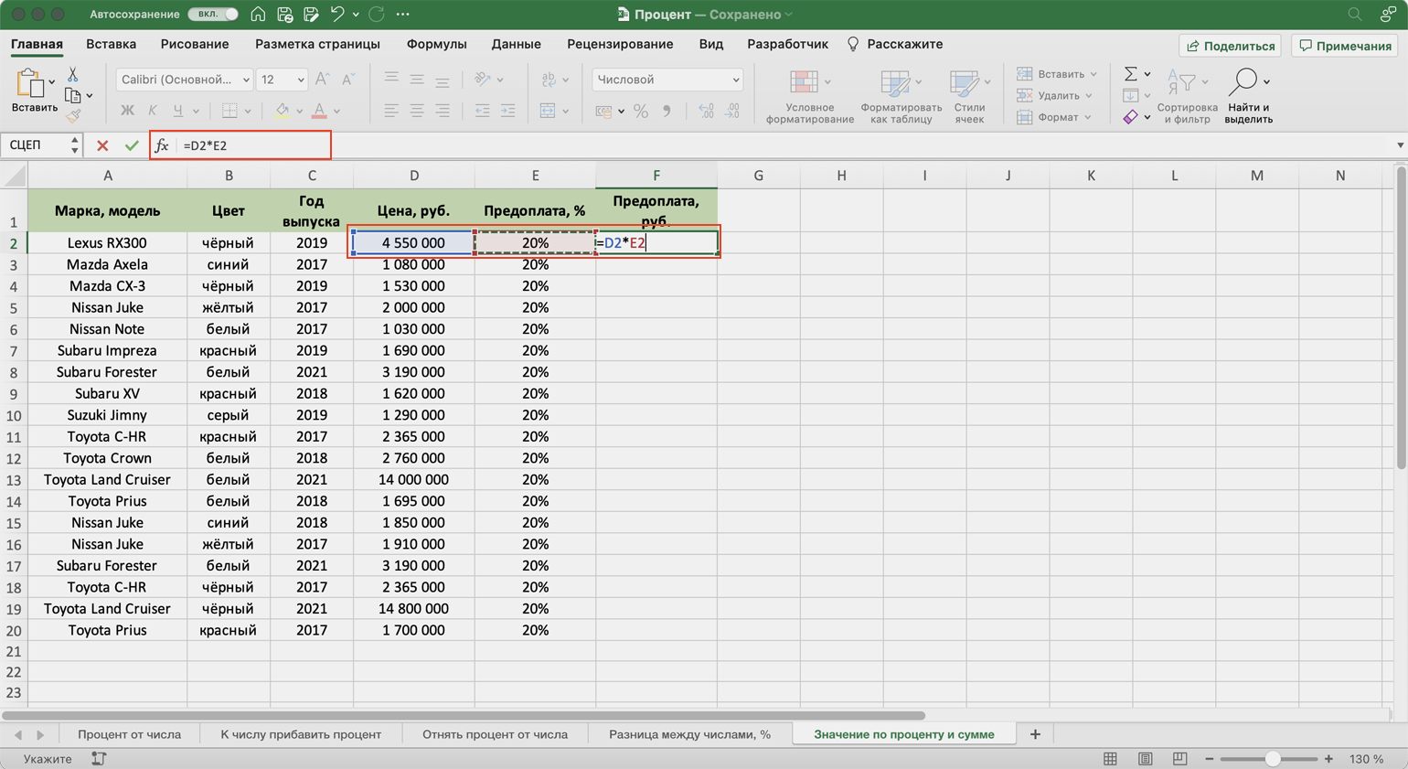 Как посчитать проценты в Excel / Skillbox Media