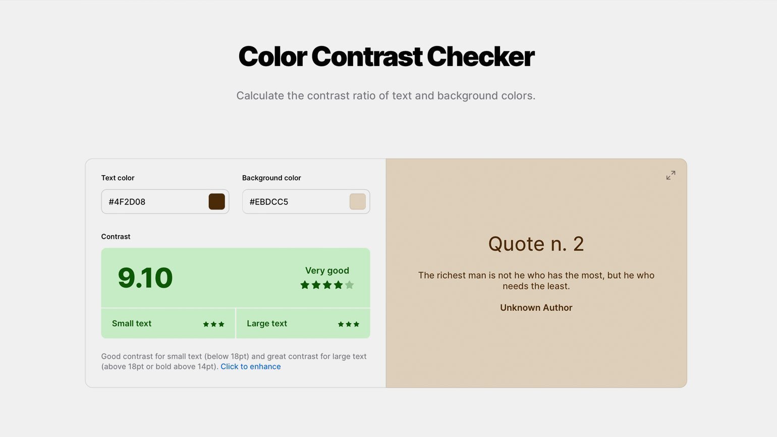 проверка контраста цвета шрифта и цвета фона для дизайна сайта