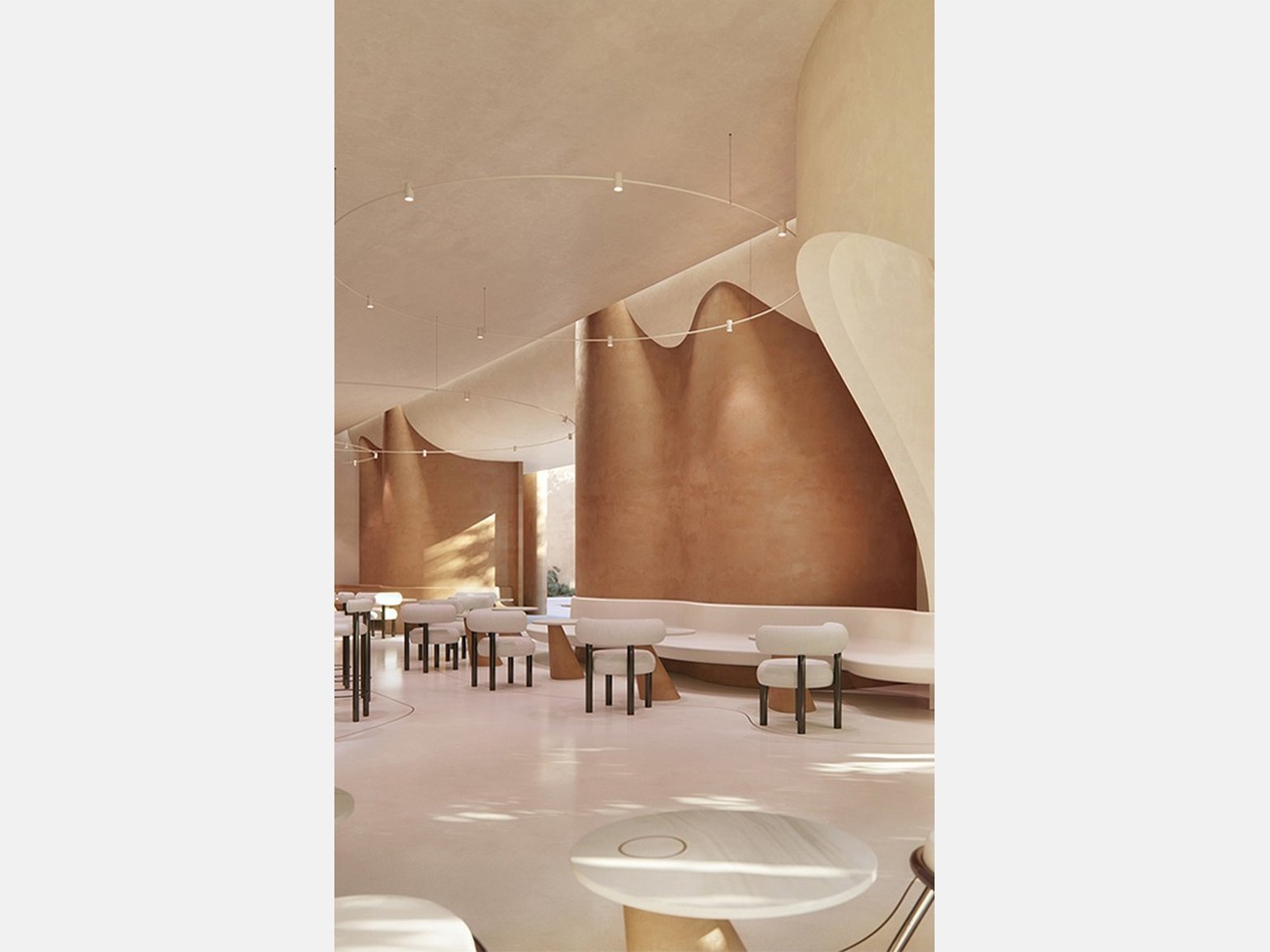 коммерческий дизайн интерьера кафе-бара в Абу-Даби