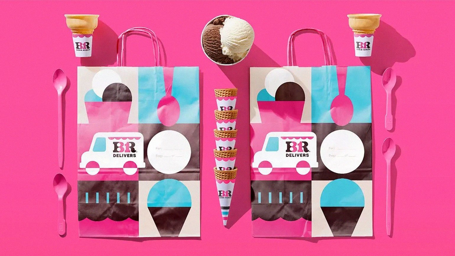 Значение розового для брендов: упаковка Baskin Robbins