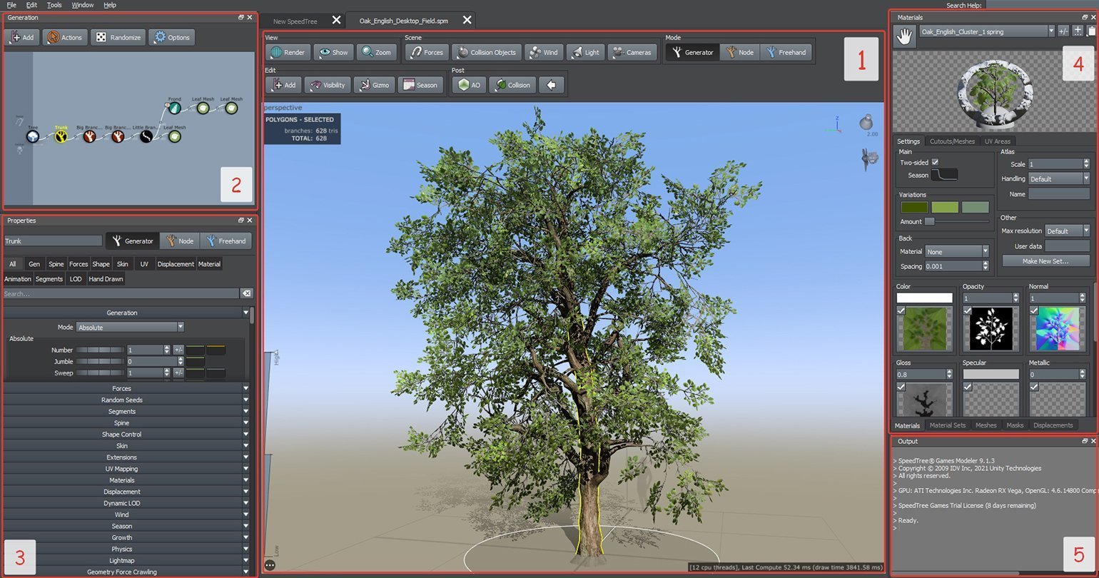 Обзор базовых возможностей SpeedTree — инструмента для создания растений в  3D / Skillbox Media