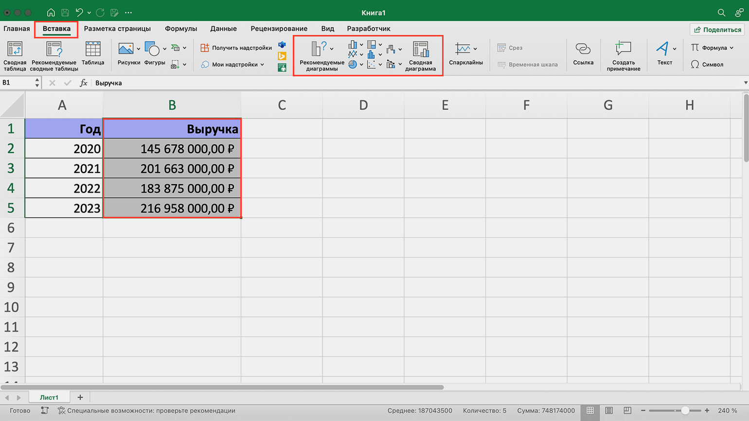 Как построить график в Excel: инструкции со скриншотами / Skillbox Media