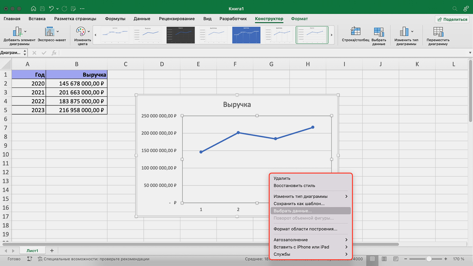 Как построить график в Excel: инструкции со скриншотами / Skillbox Media