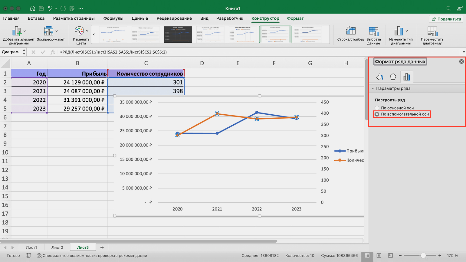 Как построить график в Excel: инструкции со скриншотами / Skillbox Media