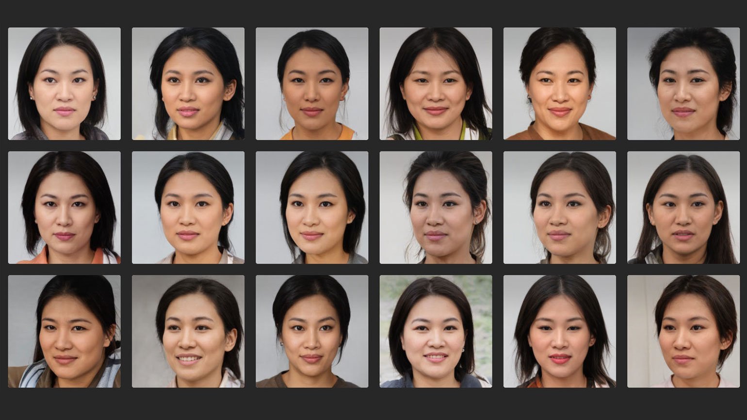 Референсы с женскими портретами, сгенерированные нейросетью