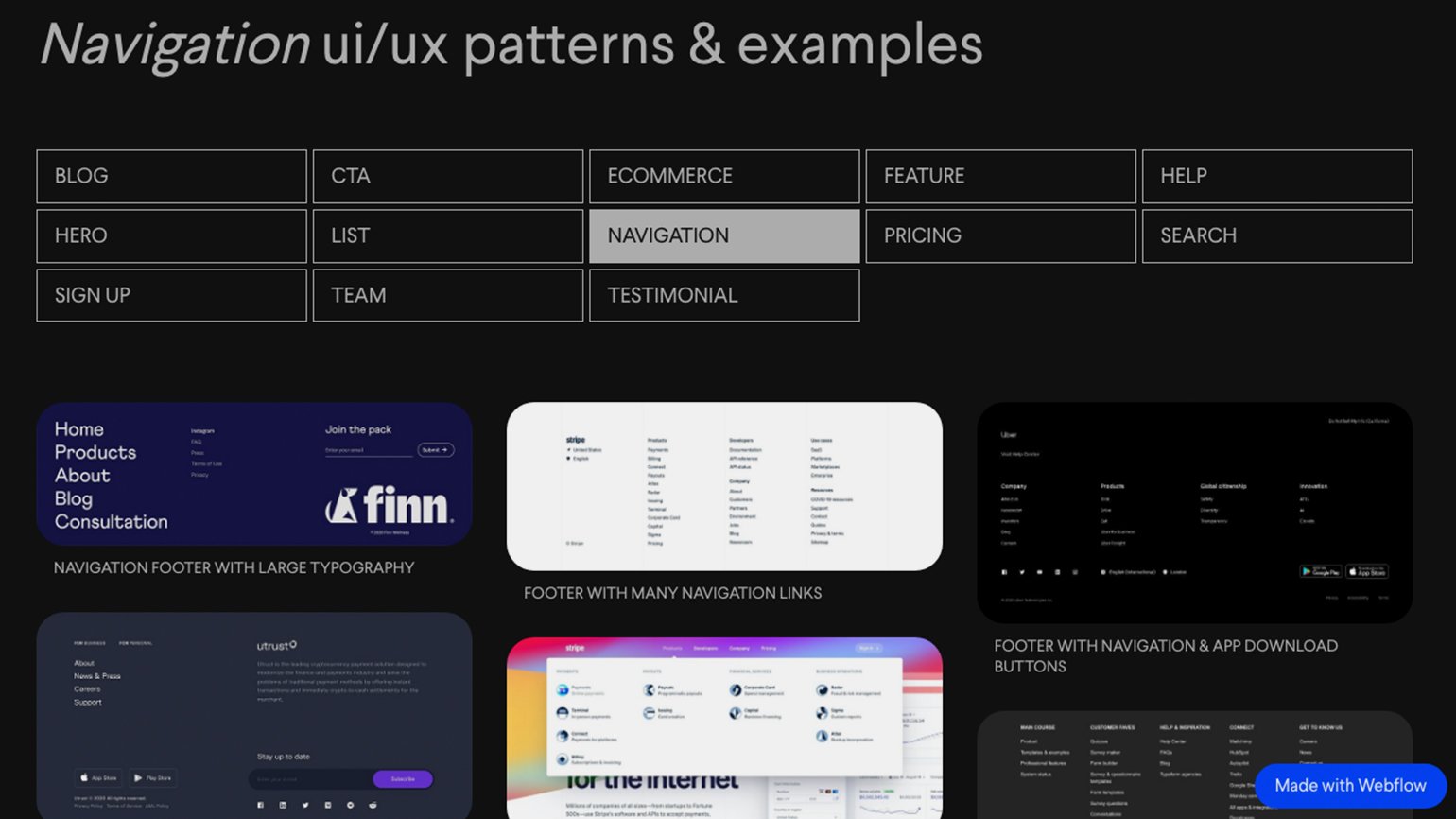 8 сайтов c подборками UX/UI-флоу, блоков и компонентов / Skillbox Media