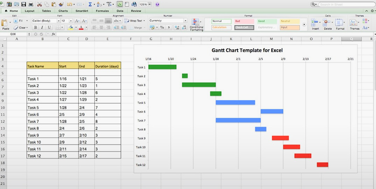 Удобный план проекта в Microsoft Excel - YouTube