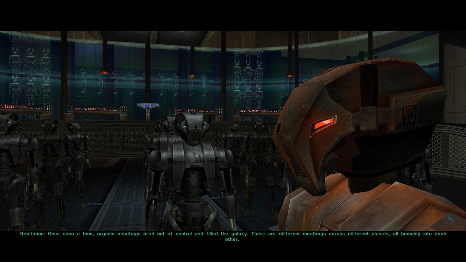 Сцена из вырезанного квеста HK-47 Скриншот: мод The Sith Lords Restored Con...